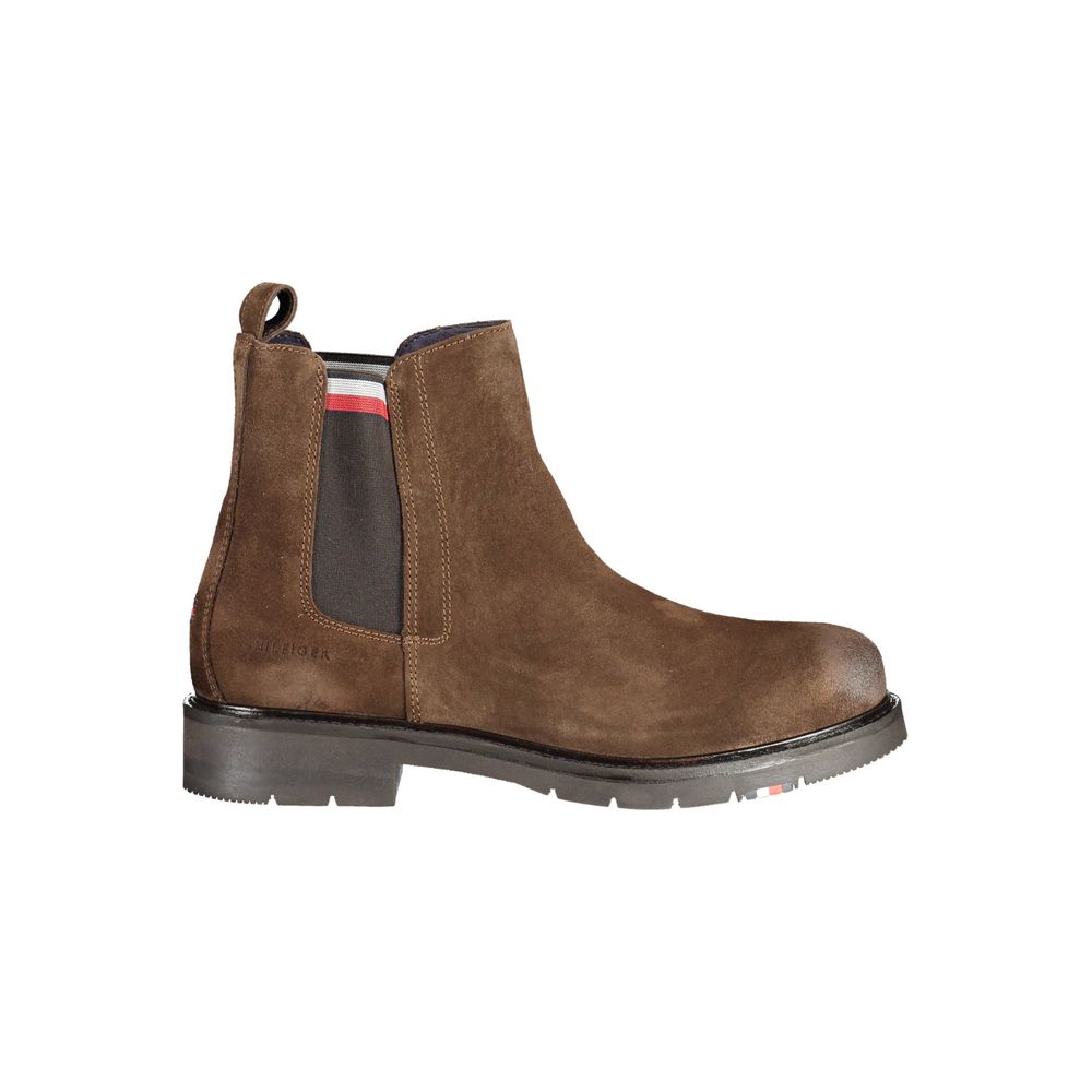 Brown Polyester Boot