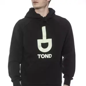 Black Cotton Men's Hoodie