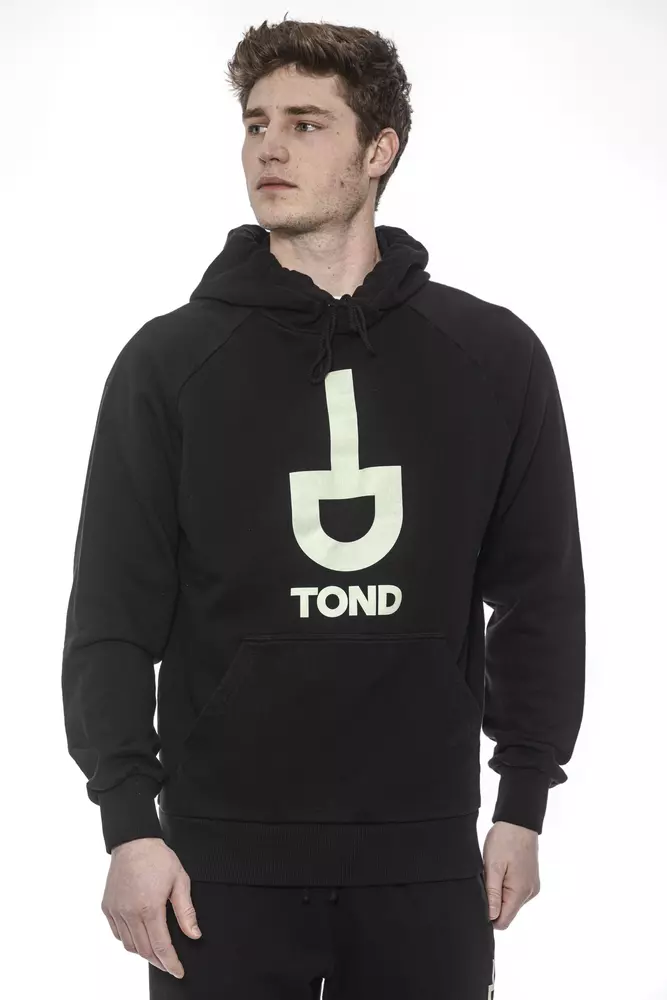 Black Cotton Men's Hoodie