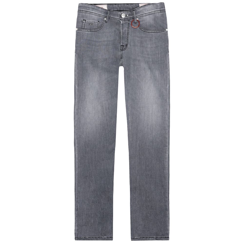 Gray Cotton Jeans & Pant