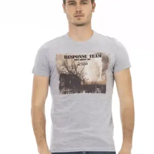 Gray Cotton Men's T-Shirt