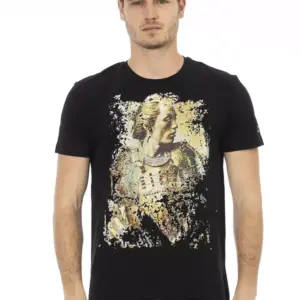 "Black Cotton Men T-Shirt"