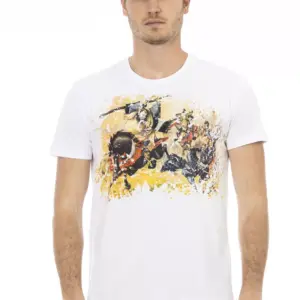 White Cotton Men T-Shirt