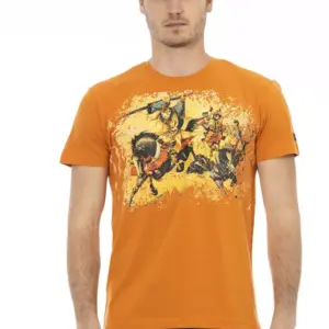 Orange Cotton Men T-Shirt