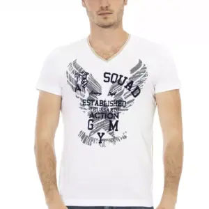 White Cotton Men T-Shirt