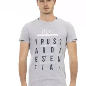 Gray Cotton Men T-Shirt