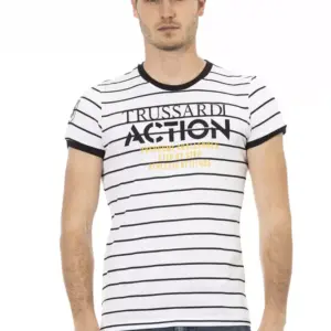 White Cotton Men T-Shirt