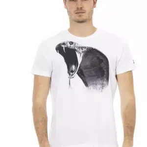White Cotton Men T-Shirt