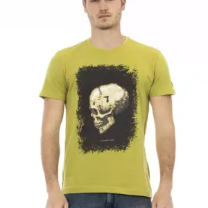Green Cotton Men T-Shirt