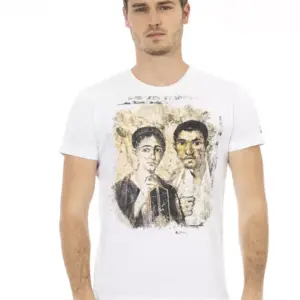 White Cotton Men T-Shirt