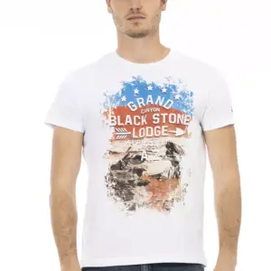 White Cotton Men T-Shirt