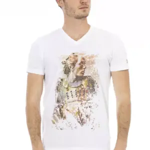 White Cotton Men T-Shirt