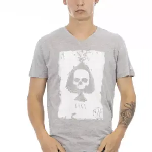 Gray Cotton Men T-Shirt