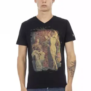 Black Cotton Men T-Shirt