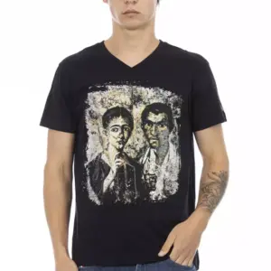 Black Cotton Men T-Shirt
