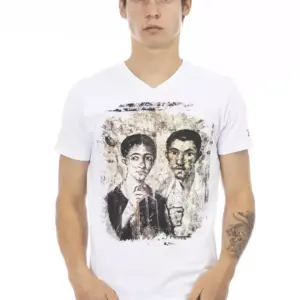 White Cotton Men T-Shirt