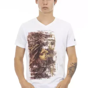 White Cotton Men's T-Shirt