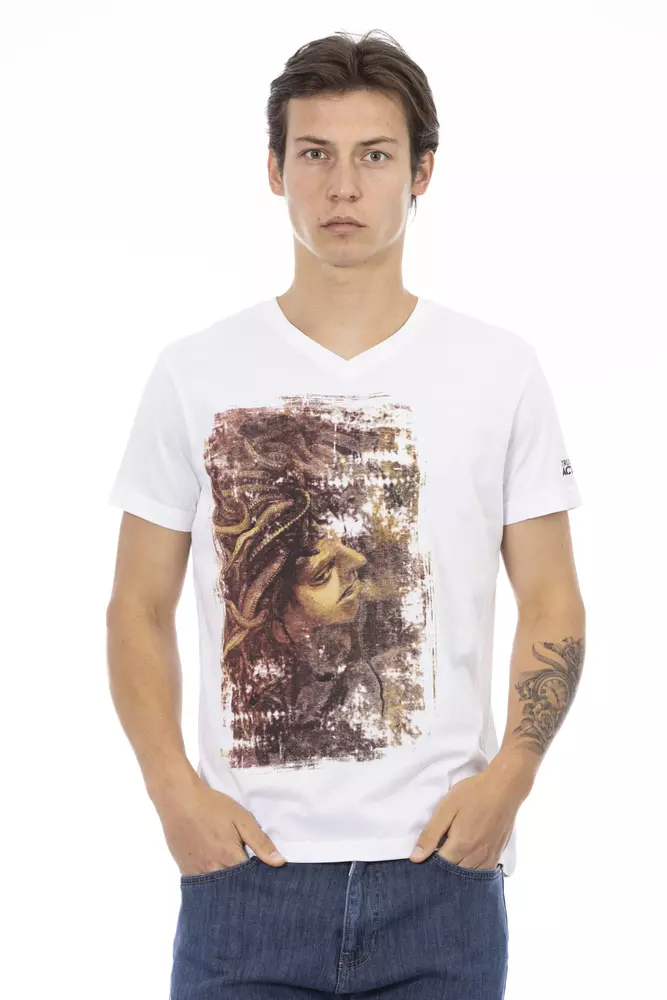 White Cotton Men's T-Shirt