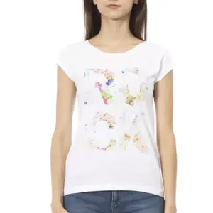 White Cotton Women T-Shirt