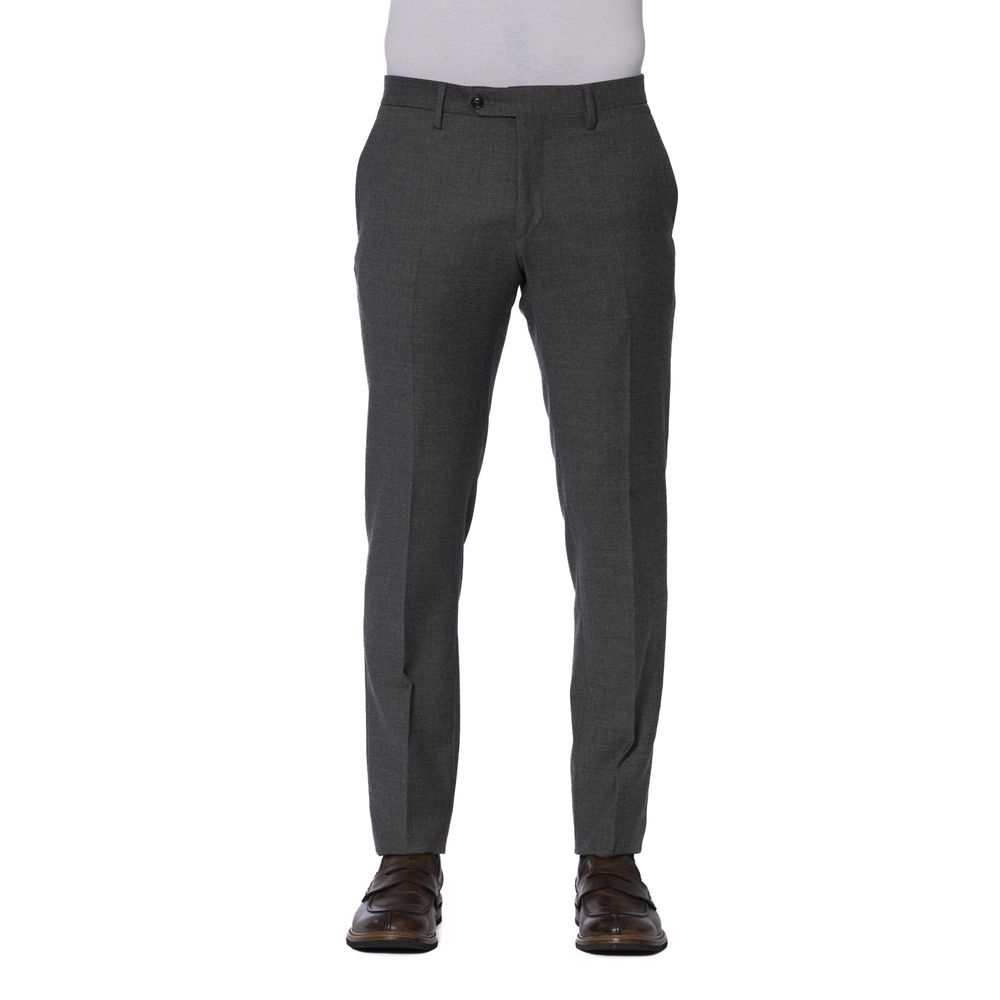 Gray Wool Men Pants