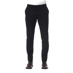 Black Virgin Wool Men's Trouser