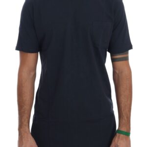 Chic Blue Cotton Crew-Neck Tee