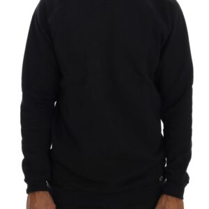 Chic Dark Blue Crewneck Cotton Sweater