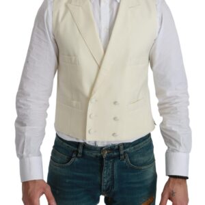 Elegant Cream Wool Dress Vest