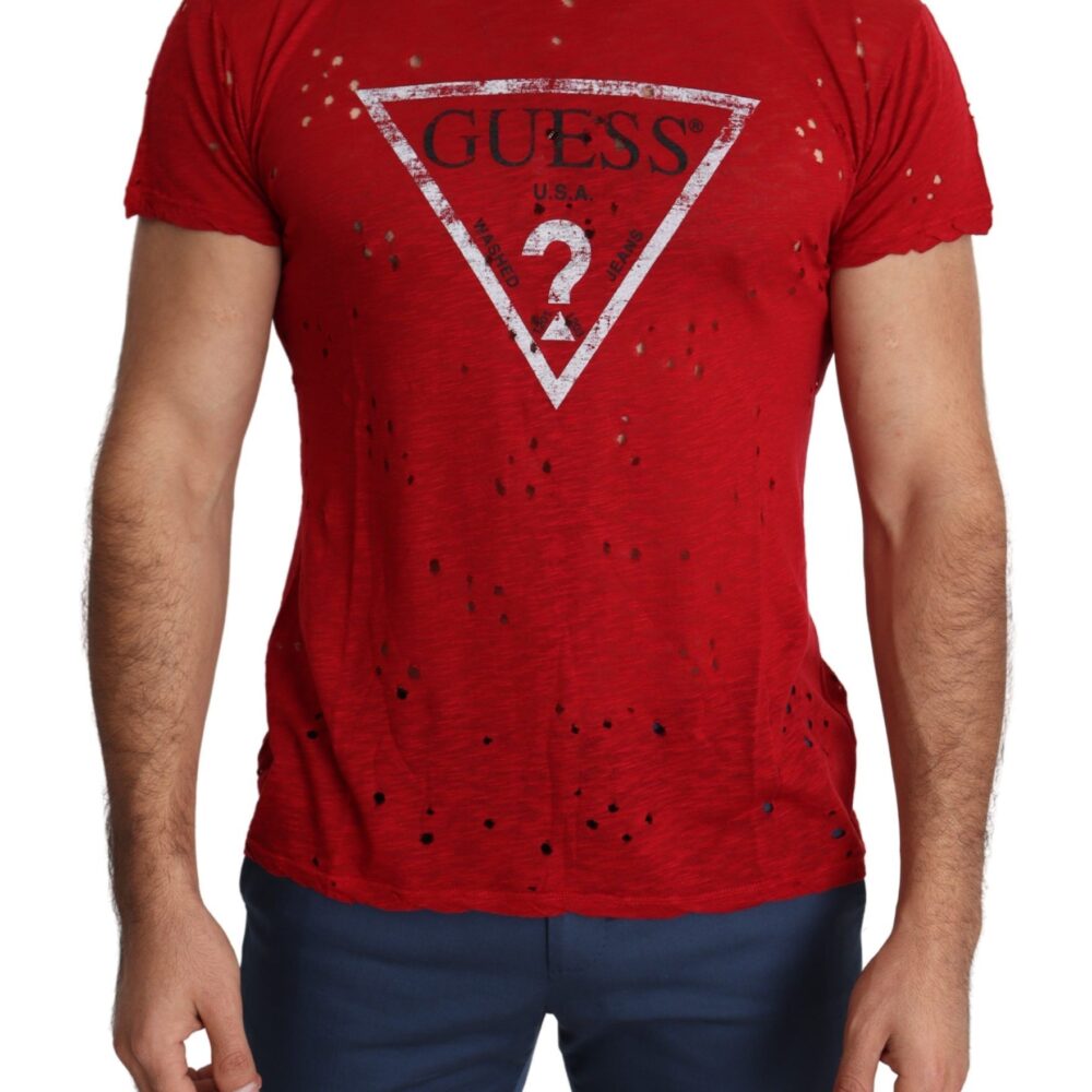 Radiant Red Cotton Stretch T-Shirt