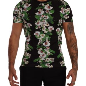 Elegant Floral Crewneck Tee for Men