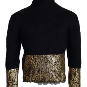 Stunning Black and Gold Crewneck Sweater