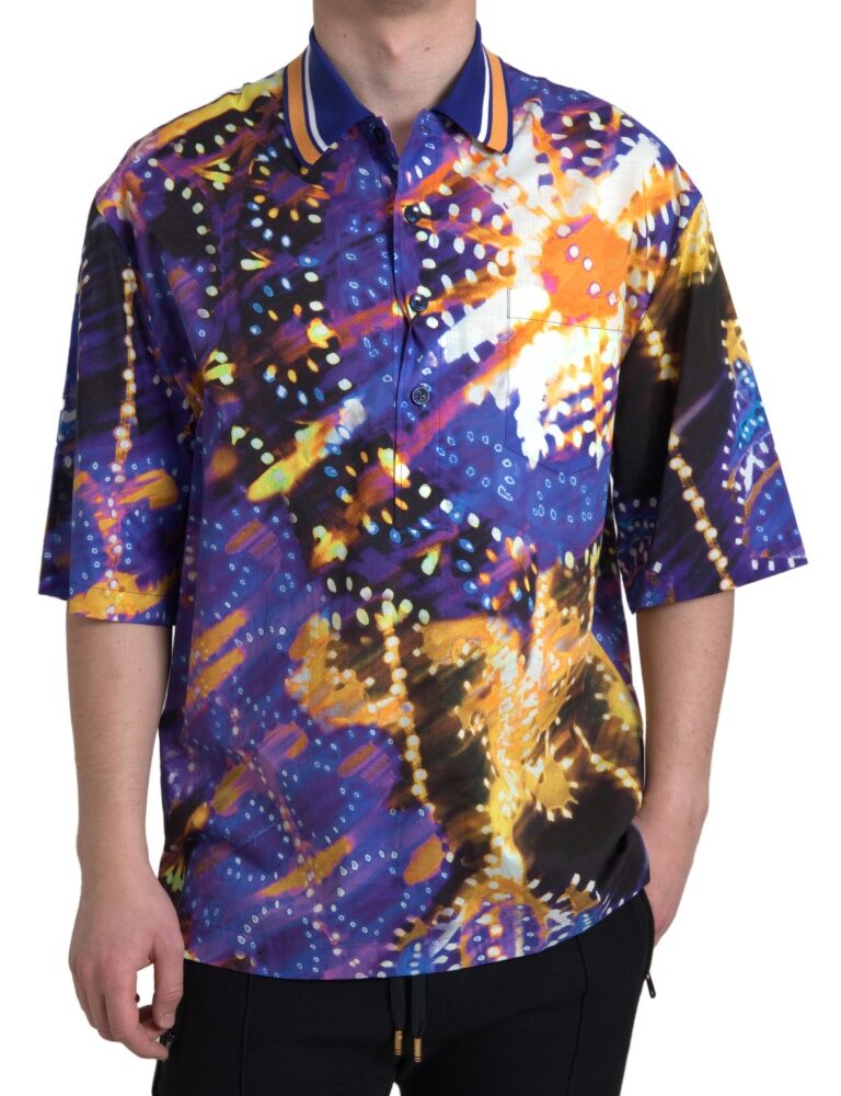 Multicolor Cotton Polo Shirt with Logo Detail