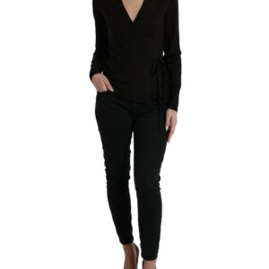 Elegant Black Virgin Wool Cardigan