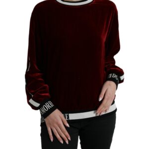 Elegant Burgundy Silk-Blend Sweater