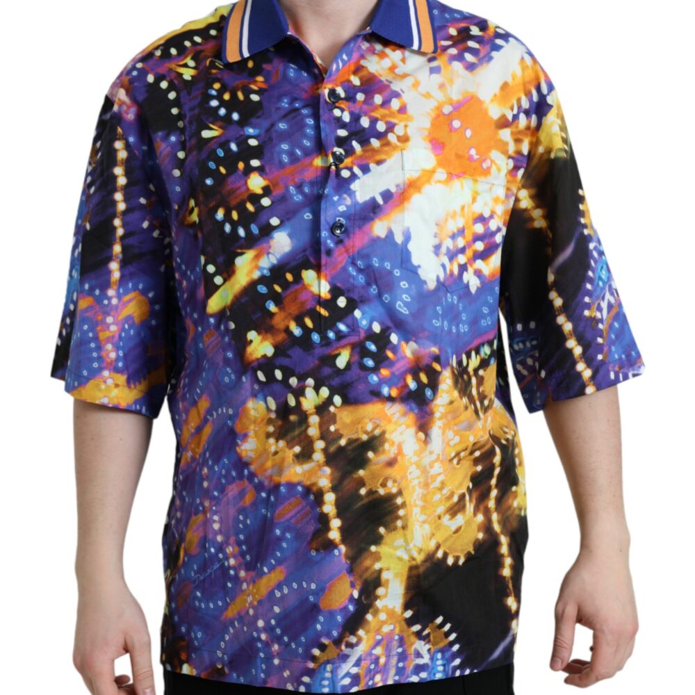Multicolor Luminarie Print Cotton Casual Shirt