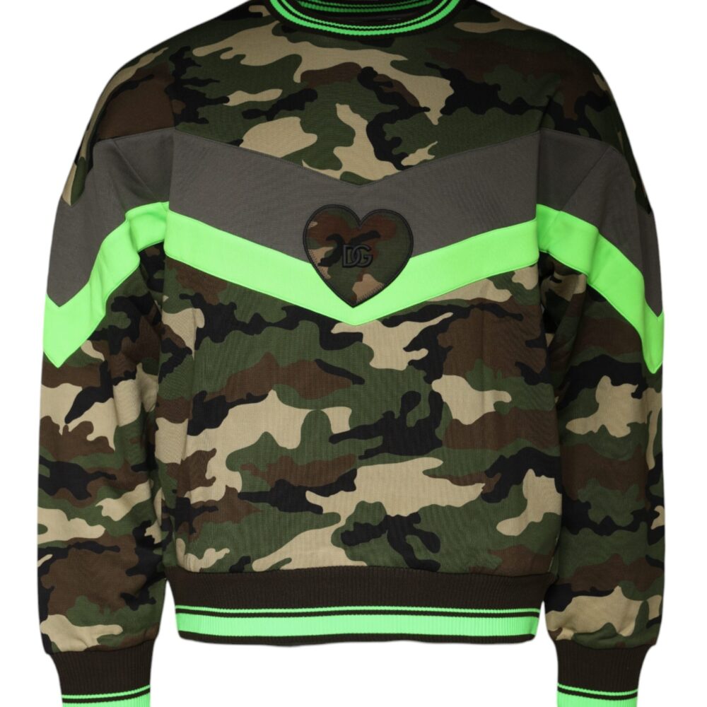 Multicolor Camouflage Sweatshirt Sweater