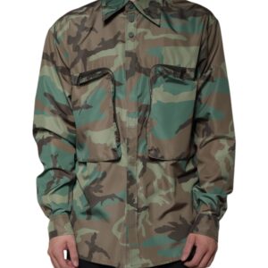 Multicolor Camouflage Button Down Shirt