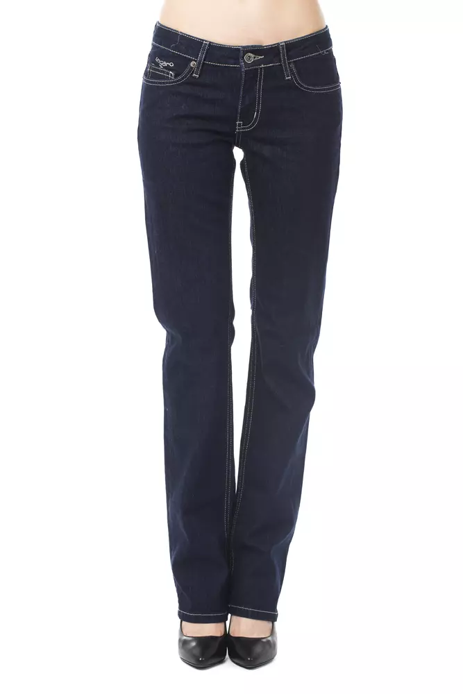Blue Cotton Women Jeans