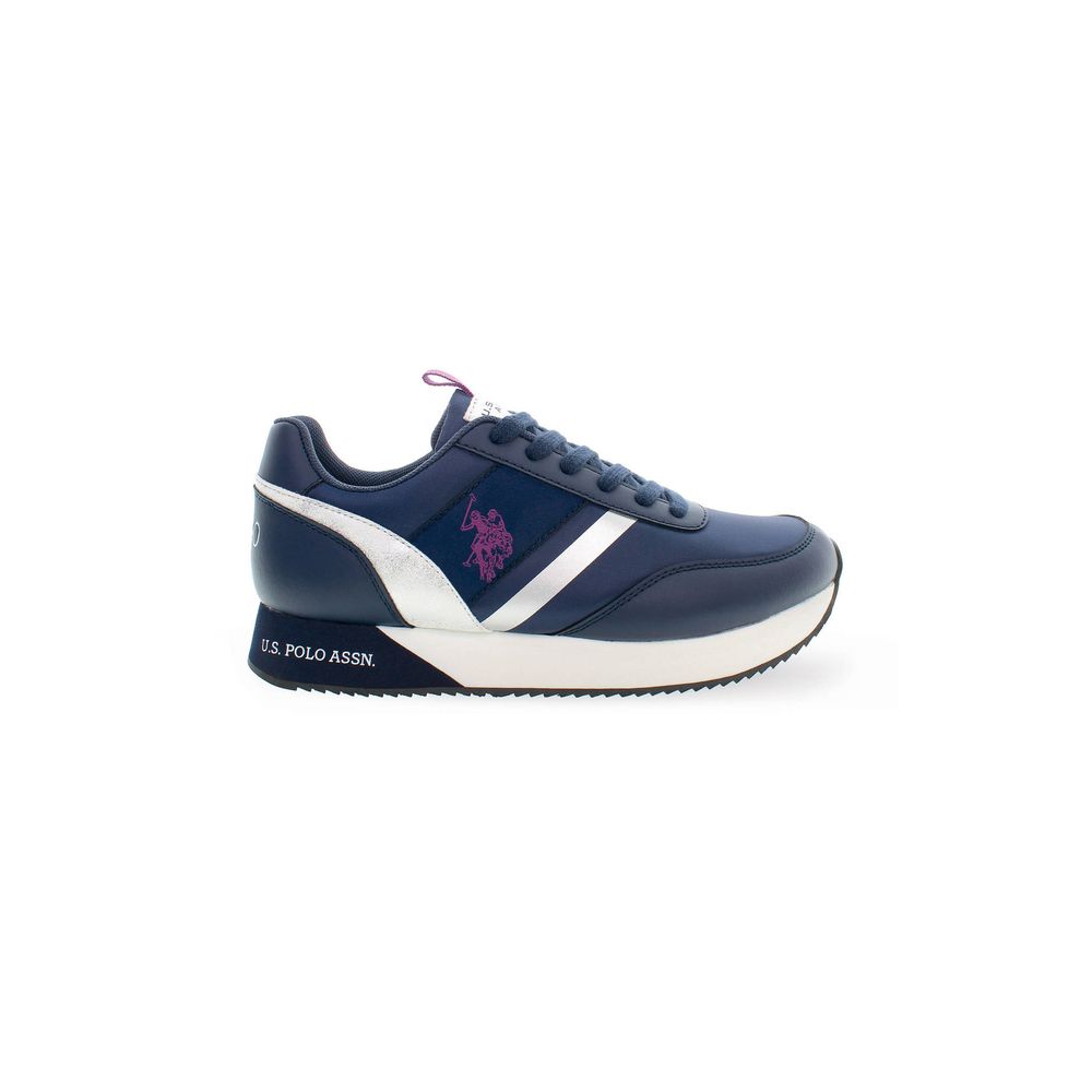 Blue Polyester Sneaker