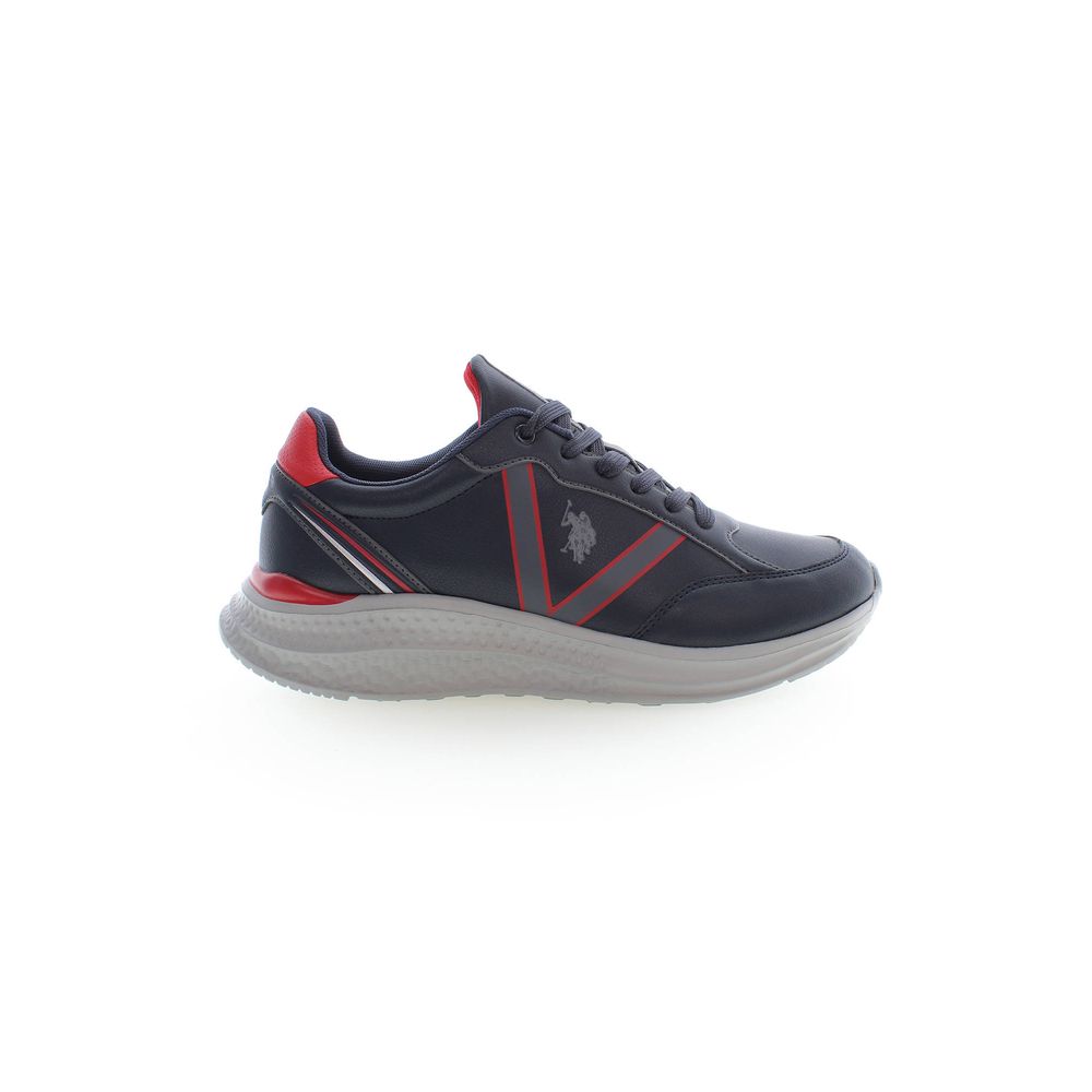 Blue Polyester Sneaker