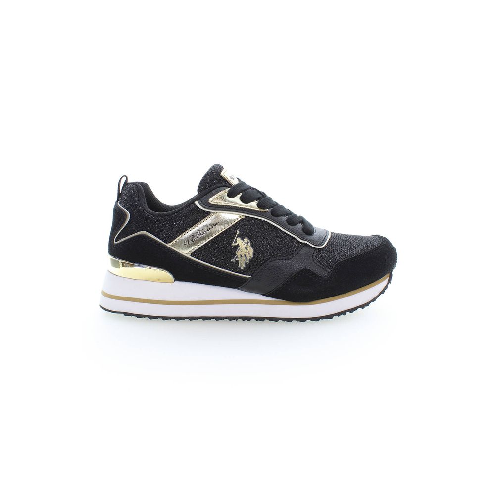 Black Polyester Sneaker
