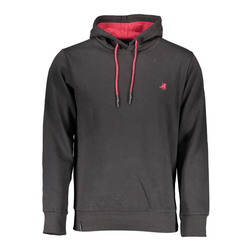 Black Cotton Men Sweater