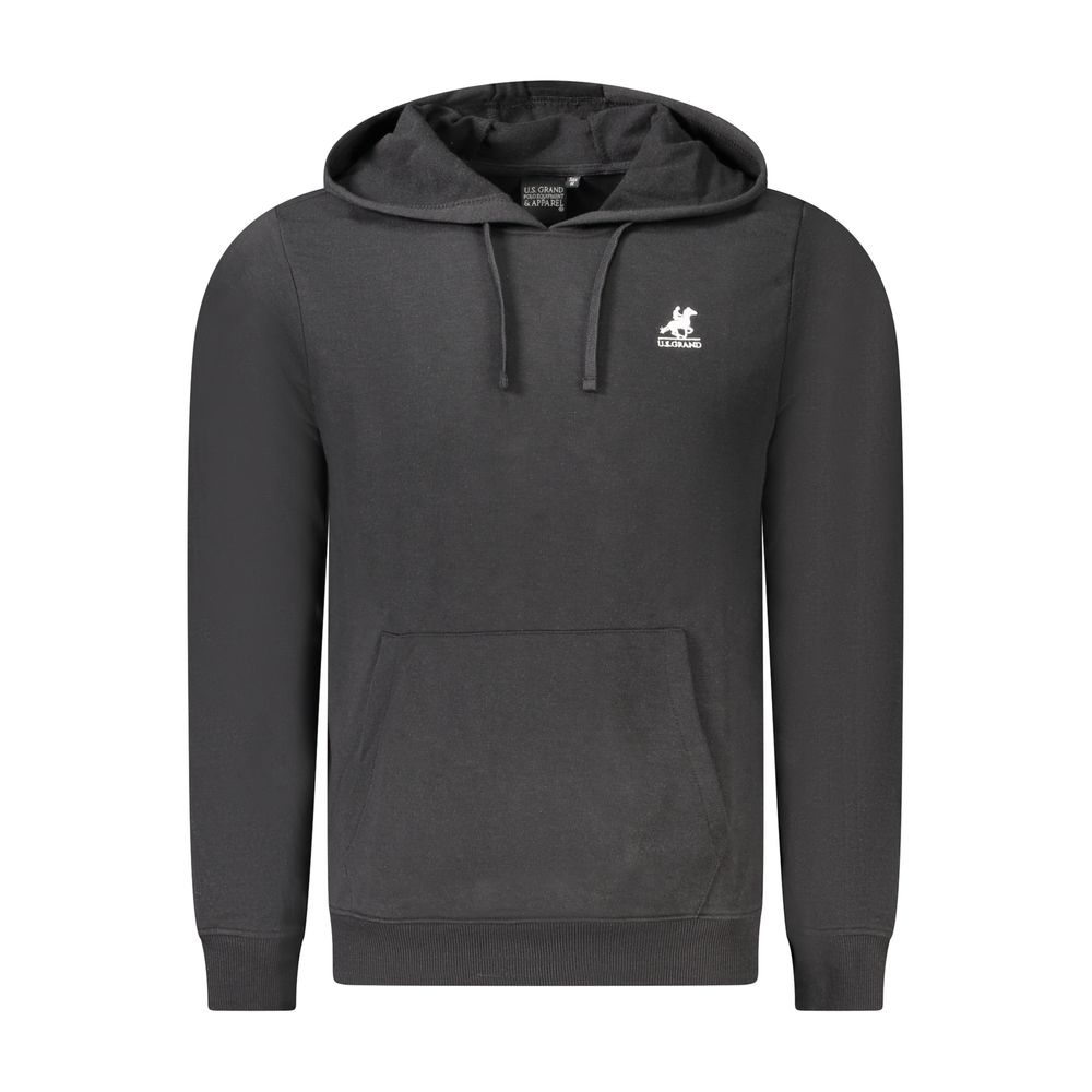 Black Cotton Men Sweater