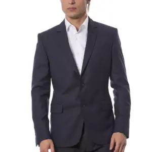 Blue Wool Mens Blazer