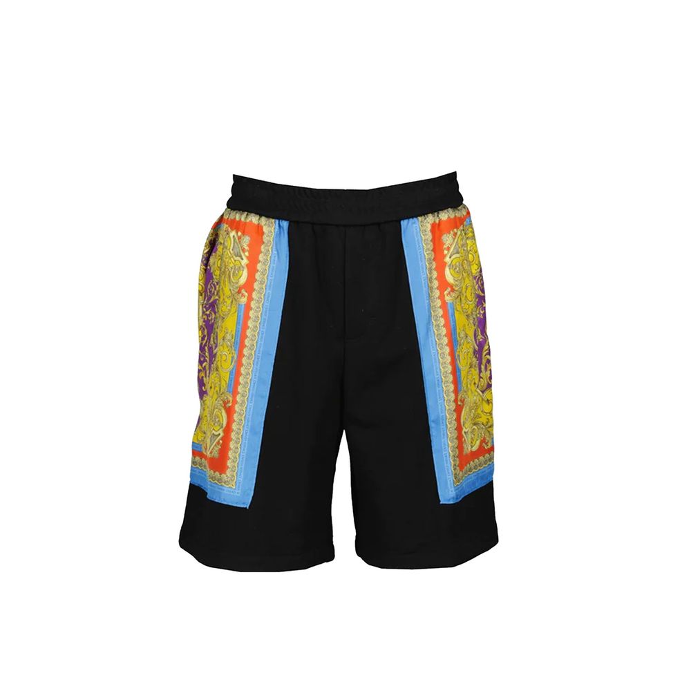 Barocco Goddess Night Print Shorts