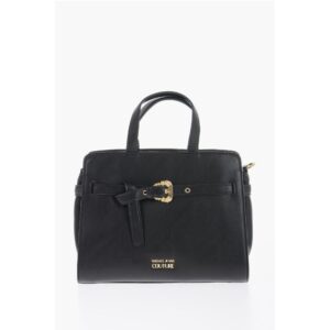 JEANS COUTURE Faux Leather Handbag with Golden Buckle