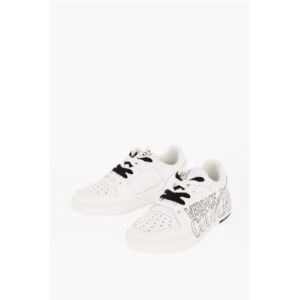 JEANS COUTURE Leather STARLIGHT Low Top Sneakers with Printe