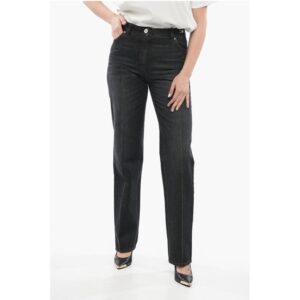 Straight Fit Stone Washed Denims 20cm
