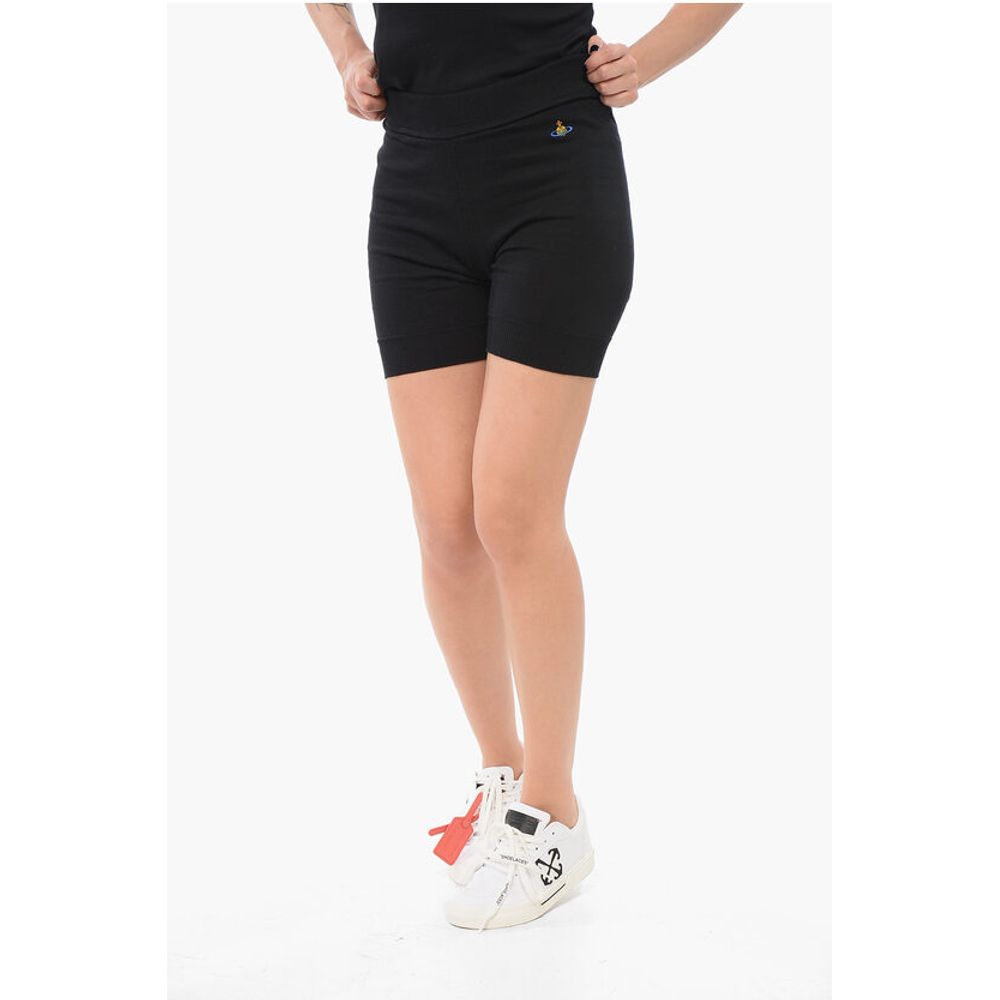 Knitted BEA Shorts with Embroidered Logo