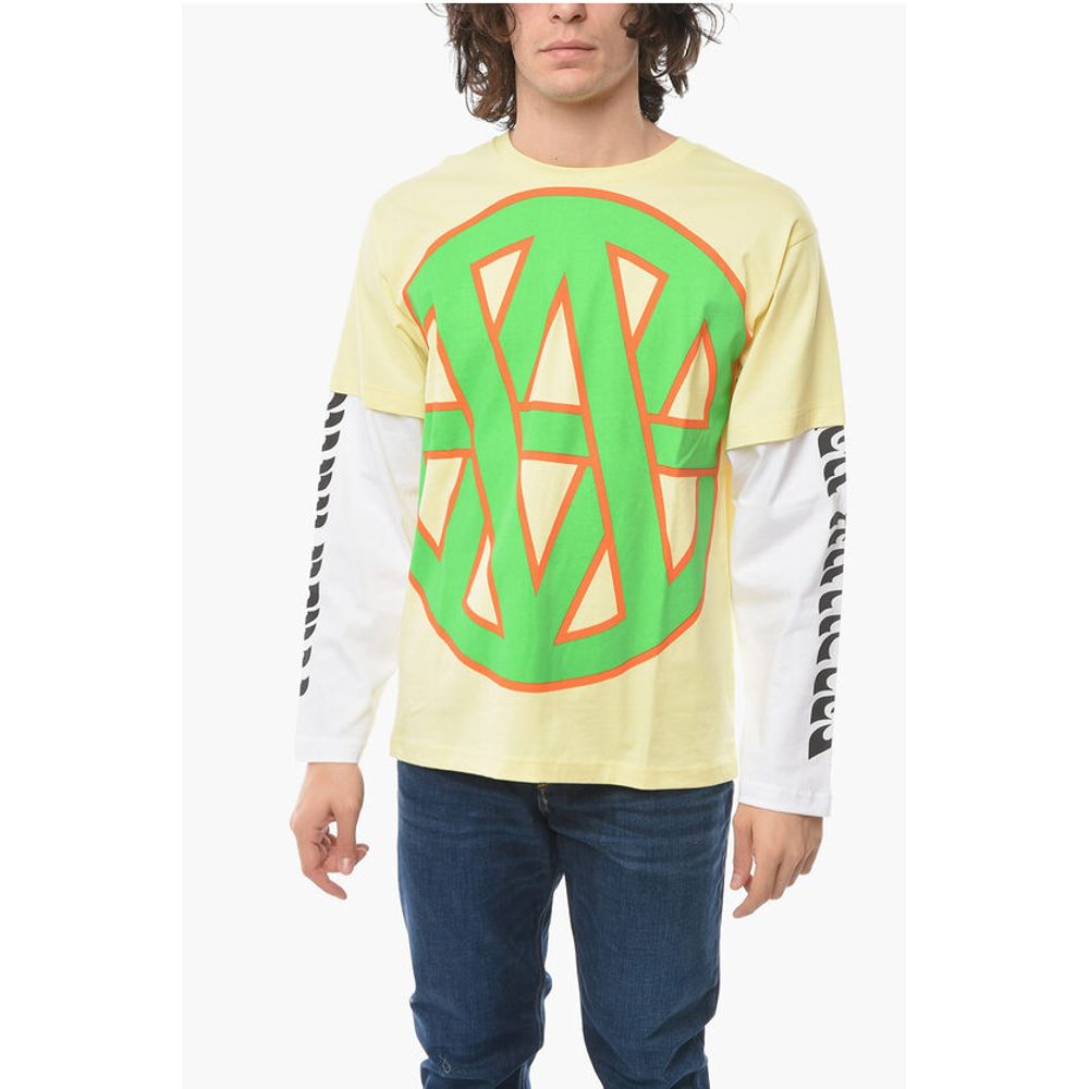 Emblem Printed Long Sleeve Skater T-Shirt